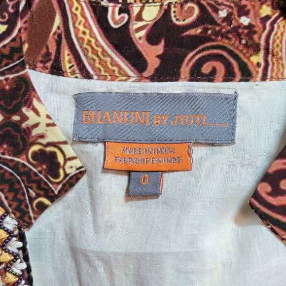 Anthropologie Bhanuni By Jyoti Ronika Maxi Dress Floral Beaded Boho Party Size 0 - Picture 13 of 16